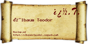 Ölbaum Teodor névjegykártya